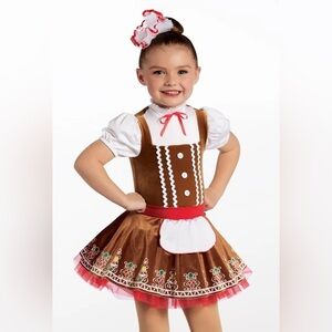 Weissman Showtime Gingerbread Girl dress size SC small 6x